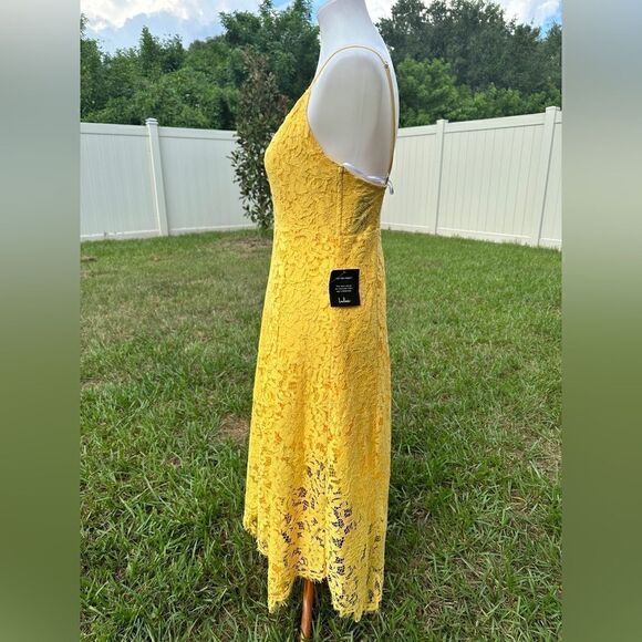 NWT Lulu’s bumble bee yellow one wish lace midi dress formal Sz M - Picture 4 of 10